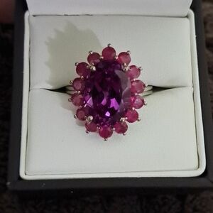 Color Change Sapphire & Natural Ruby Ring.